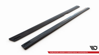 Seitenschweller Ansatz (Paar) V.2 passend für Volvo S60/V60 R-Design Mk3 schwarz Hochglanz