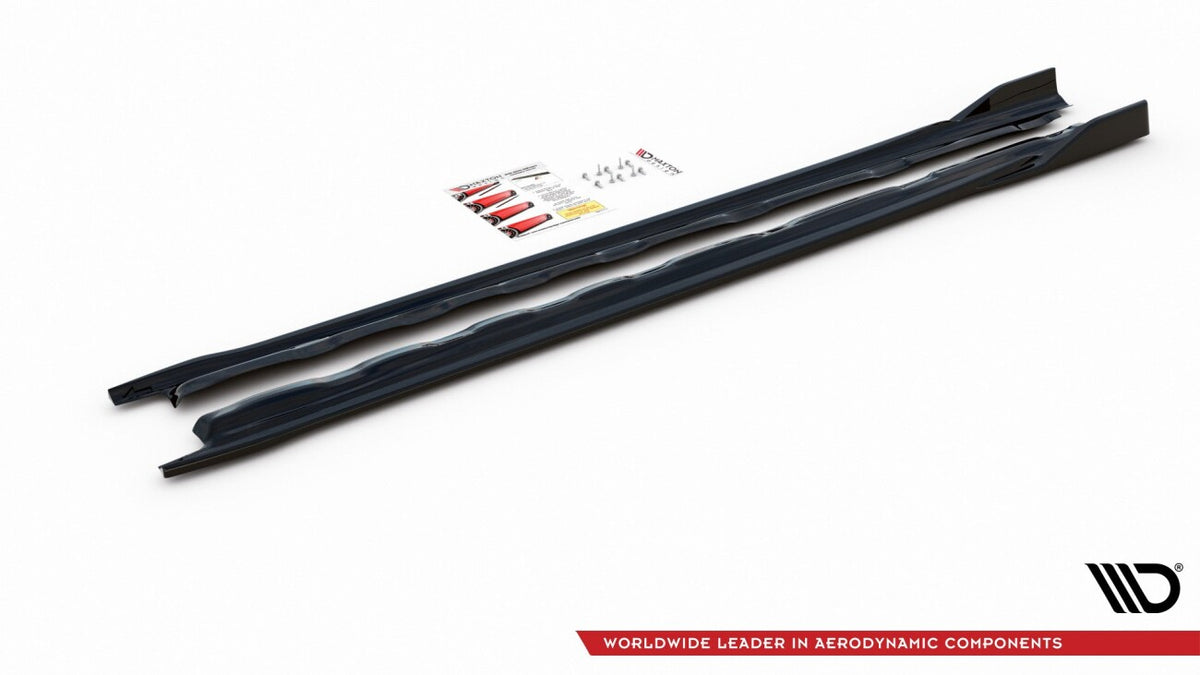 Seitenschweller Ansatz (Paar) V.2 passend für VW Golf Mk8 schwarz Hochglanz