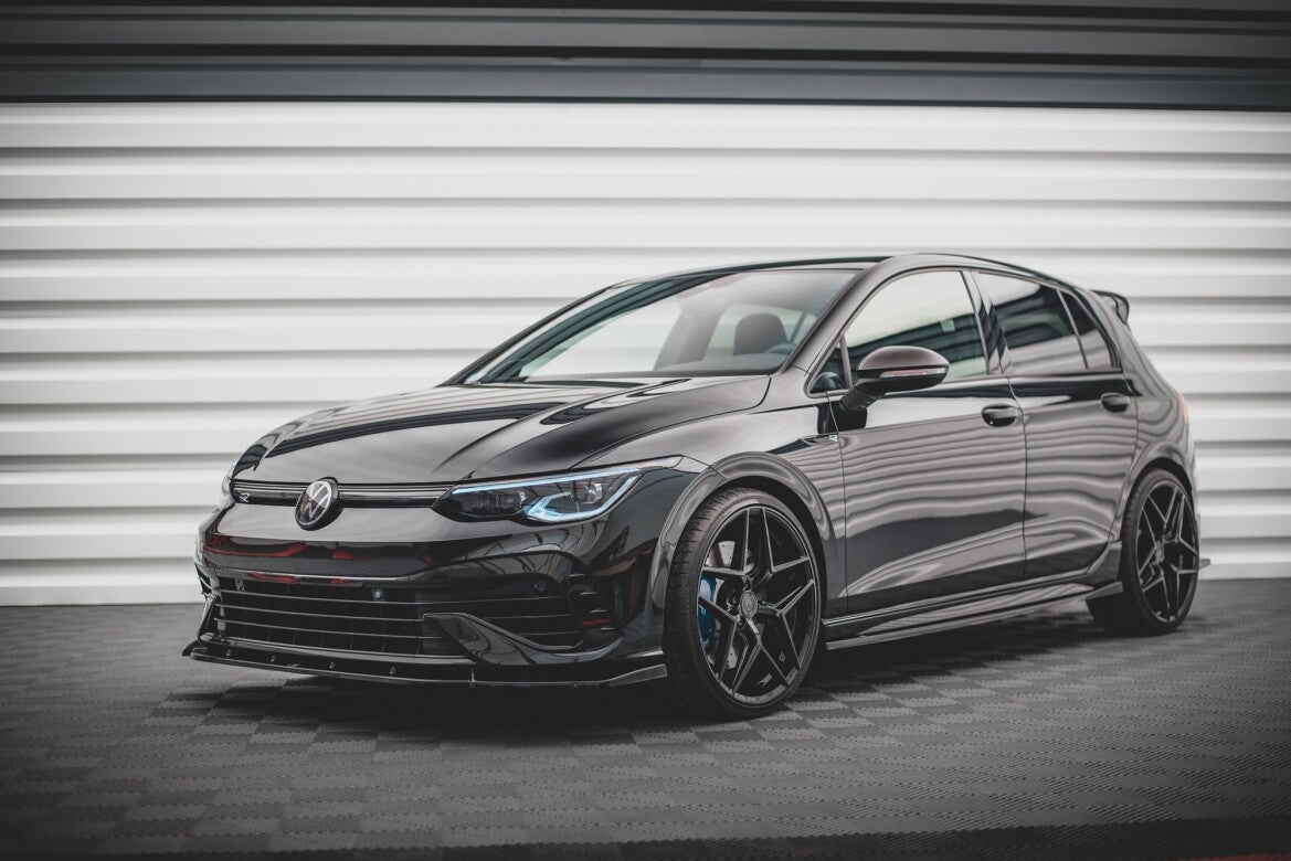 Seitenschweller Ansatz (Paar) V.2 passend für VW Golf R Hatchback Mk8 FL schwarz Hochglanz