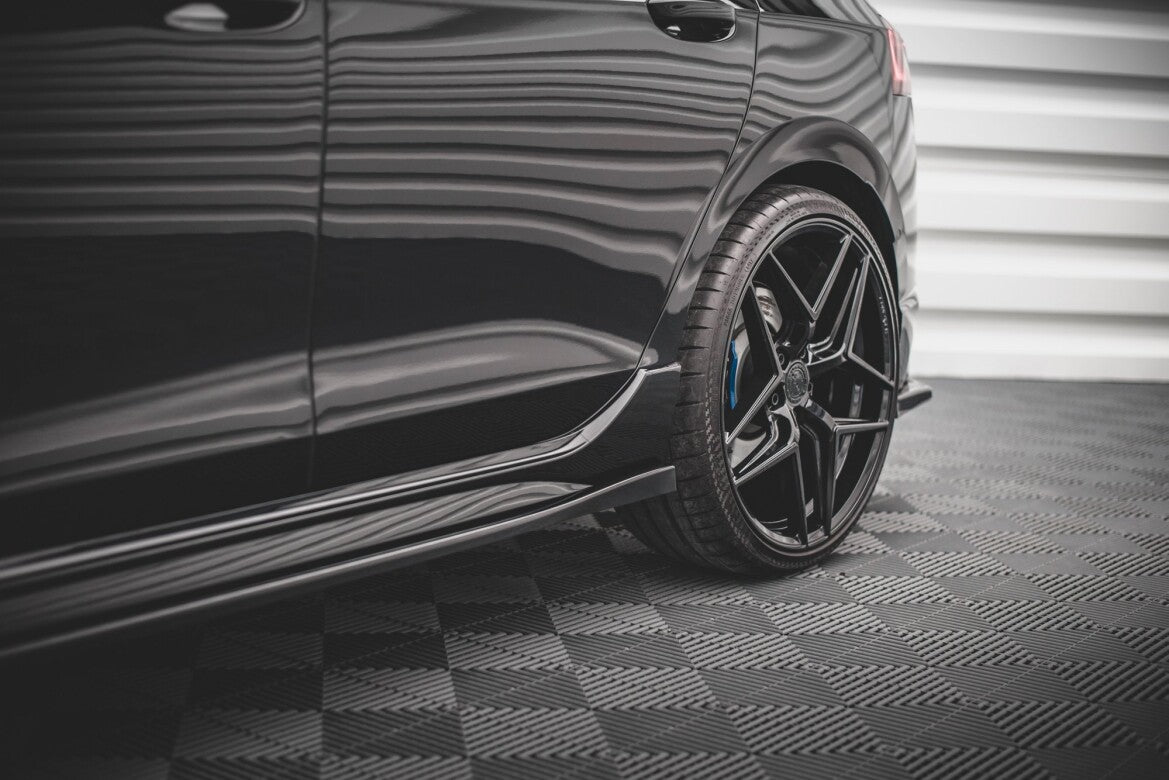 Seitenschweller Ansatz (Paar) V.2 passend für VW Golf R Hatchback Mk8 FL schwarz Hochglanz
