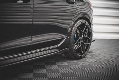 Seitenschweller Ansatz (Paar) V.2 passend für VW Golf R Hatchback Mk8 FL schwarz Hochglanz