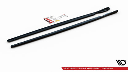 Seitenschweller Ansatz (Paar) V.2 passend für VW Golf R Hatchback Mk8 FL schwarz Hochglanz