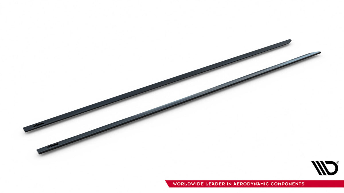 Seitenschweller Ansatz (Paar) V.2 passend für VW Golf R / R-Line Mk7 FL schwarz Hochglanz