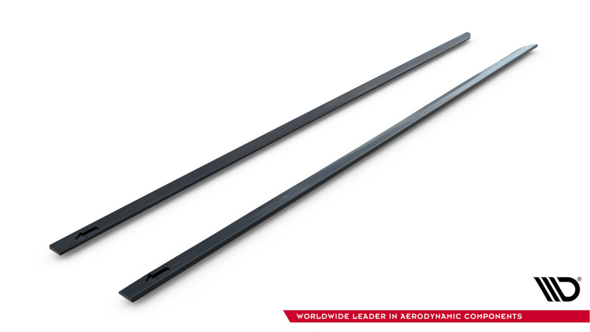 Seitenschweller Ansatz (Paar) V.2 passend für VW Golf R / R-Line Mk7 FL schwarz Hochglanz