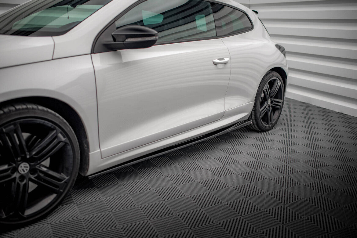 Seitenschweller Ansatz (Paar) V.2 passend für VW Scirocco R Mk3 schwarz Hochglanz