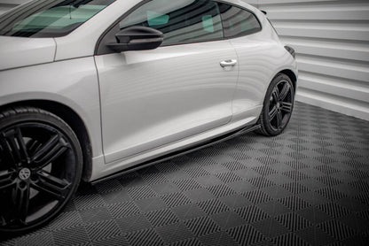 Seitenschweller Ansatz (Paar) V.2 passend für VW Scirocco R Mk3 schwarz Hochglanz