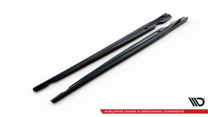 Seitenschweller Ansatz (Paar) V.2 passend für VW Scirocco R Mk3 schwarz Hochglanz