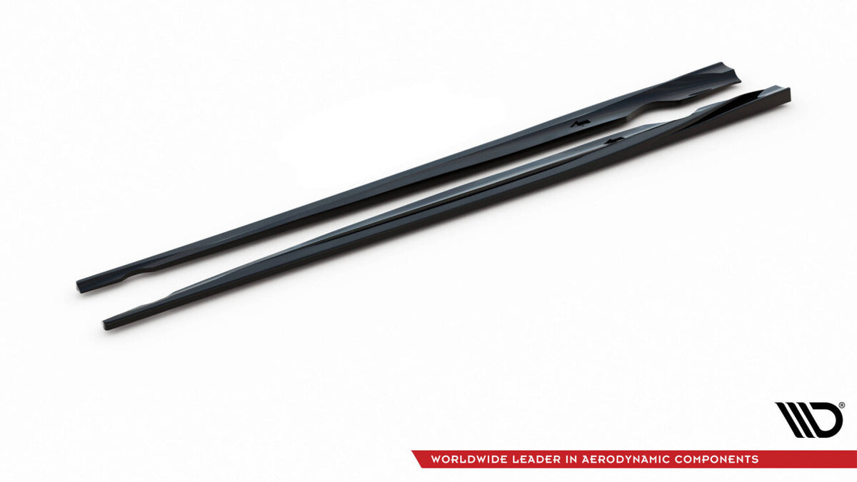Seitenschweller Ansatz (Paar) V.2 passend für VW Scirocco R Mk3 schwarz Hochglanz