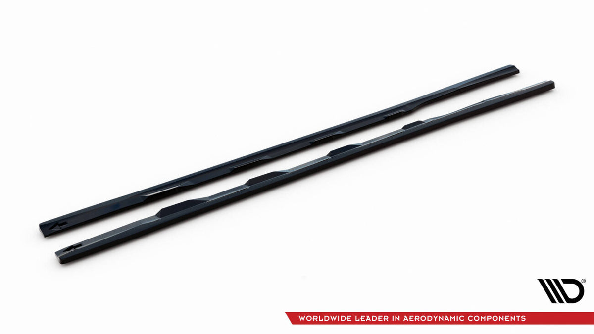 Seitenschweller Ansatz (Paar) V.3 passend für Audi A7 S-Line / S7 C7 schwarz Hochglanz