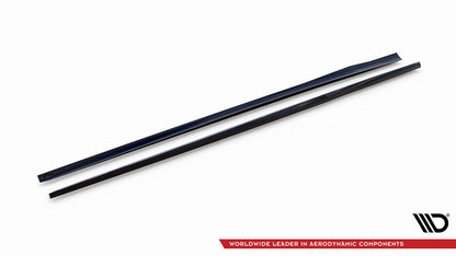 Seitenschweller Ansatz (Paar) V.3 passend für Audi S3 / A3 S-Line Sportback 8V / 8V FL schwarz Hochglanz