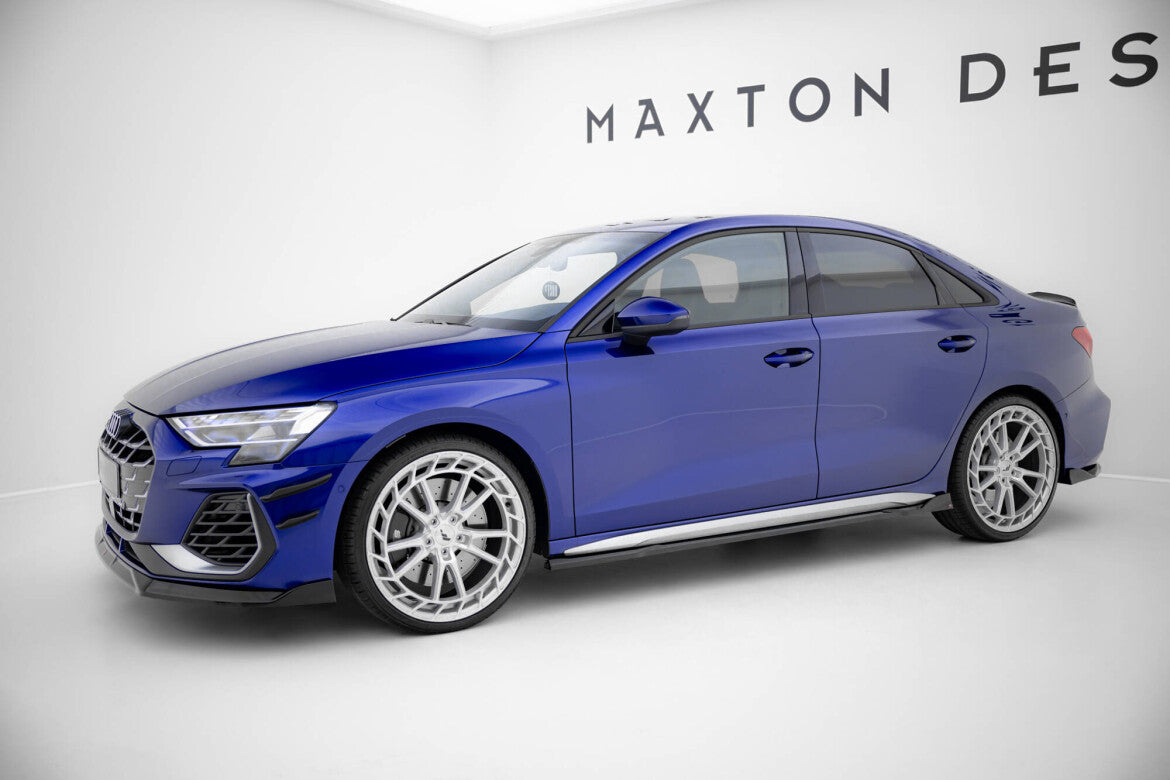 Seitenschweller Ansatz (Paar) V.3 passend für Audi S3 / A3 S-Line Sportback / Limo 8Y / 8Y FL schwarz Hochglanz