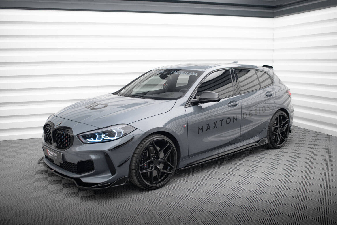 Seitenschweller Ansatz (Paar) V.3 passend für BMW 1er M-Paket/ M135i / 128ti F40 schwarz Hochglanz