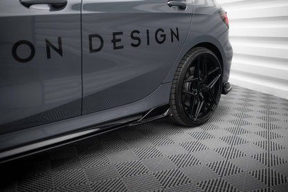 Seitenschweller Ansatz (Paar) V.3 passend für BMW 1er M-Paket/ M135i / 128ti F40 schwarz Hochglanz
