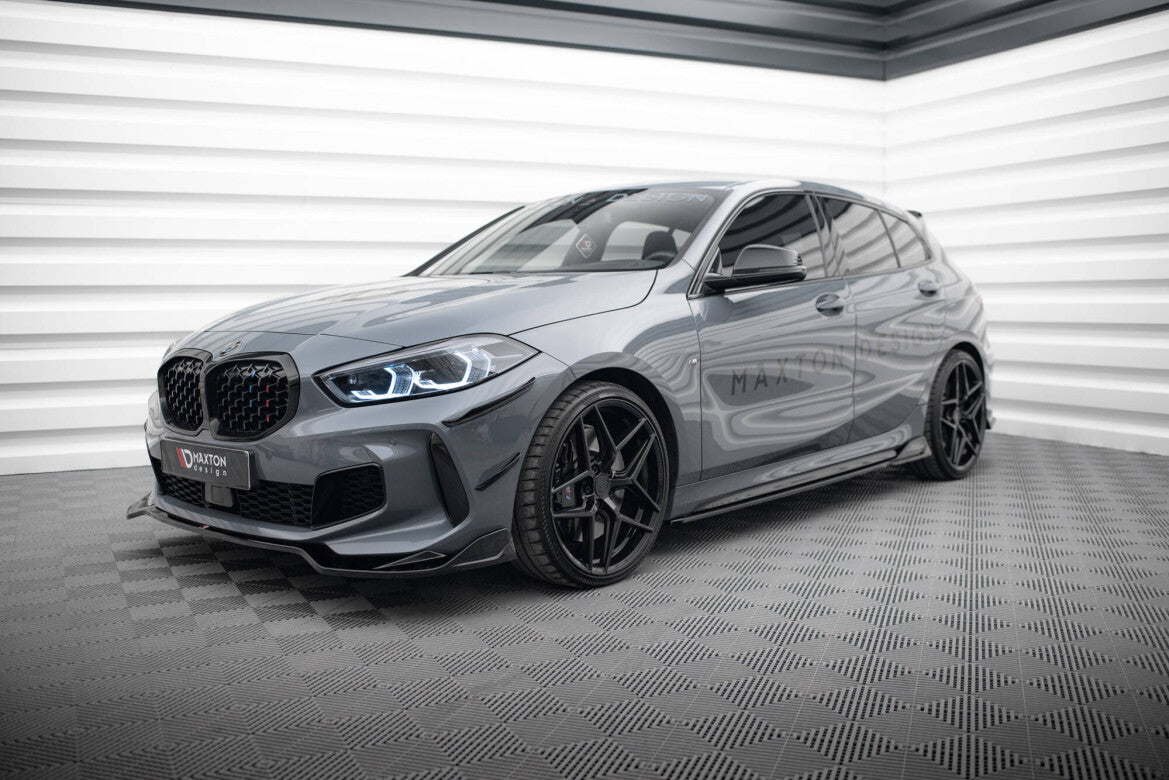 Seitenschweller Ansatz (Paar) V.3 passend für BMW 1er M-Paket/ M135i / 128ti F40 schwarz Hochglanz