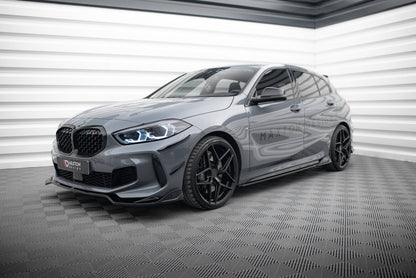 Seitenschweller Ansatz (Paar) V.3 passend für BMW 1er M-Paket/ M135i / 128ti F40 schwarz Hochglanz