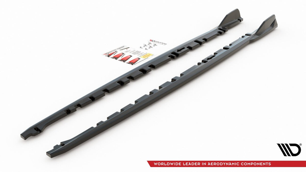 Seitenschweller Ansatz (Paar) V.3 passend für BMW 1er M-Paket/ M135i / 128ti F40 schwarz Hochglanz