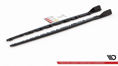 Seitenschweller Ansatz (Paar) V.3 passend für BMW 1er M-Paket/ M135i / 128ti F40 schwarz Hochglanz