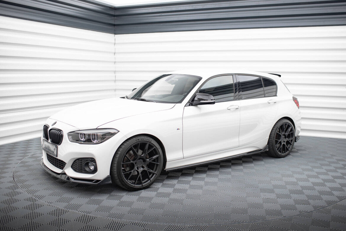 Seitenschweller Ansatz (Paar) V.3 passend für BMW 1er M-Paket / M140i F20 FL schwarz Hochglanz