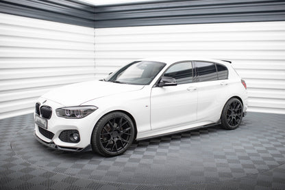 Seitenschweller Ansatz (Paar) V.3 passend für BMW 1er M-Paket / M140i F20 FL schwarz Hochglanz