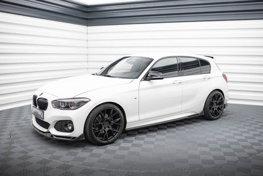 Seitenschweller Ansatz (Paar) V.3 passend für BMW 1er M-Paket / M140i F20 FL schwarz Hochglanz