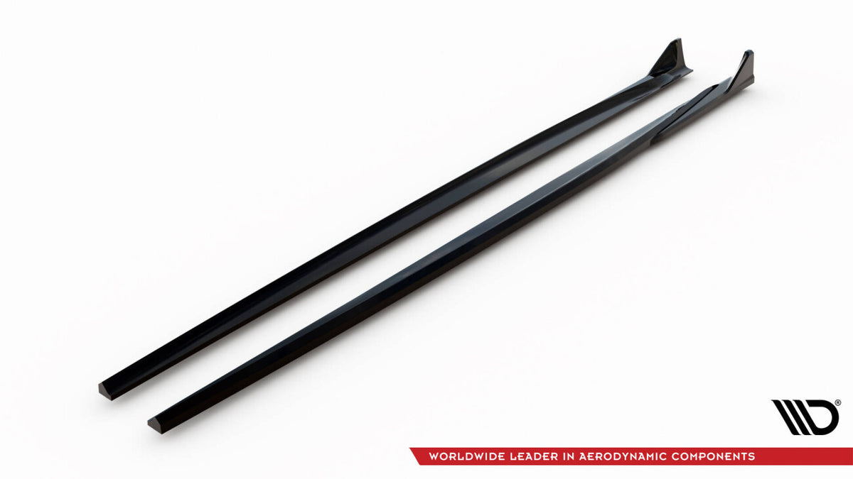 Seitenschweller Ansatz (Paar) V.3 passend für BMW 1er M-Paket / M140i F20 FL schwarz Hochglanz