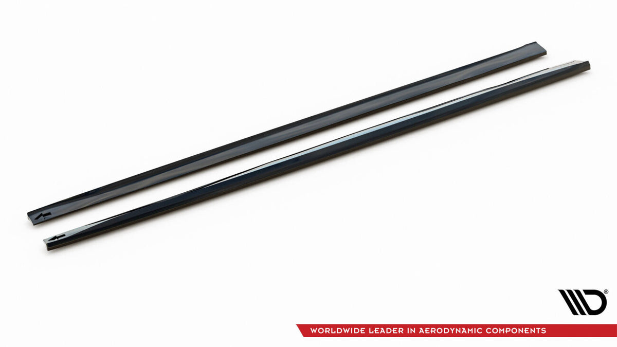 Seitenschweller Ansatz (Paar) V.3 passend für BMW 4er Coupe / Gran Coupe / Cabrio M-Paket F32 / F36 / F33 schwarz Hochglanz