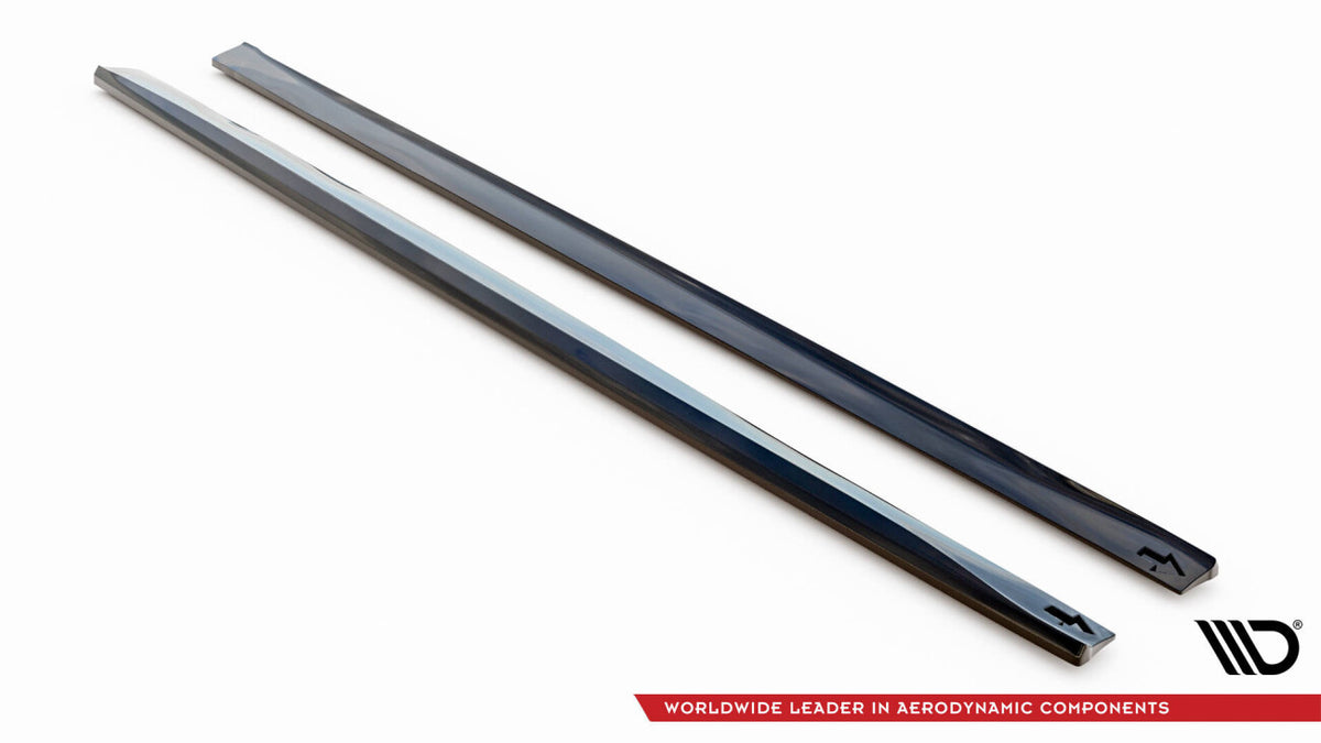 Seitenschweller Ansatz (Paar) V.3 passend für BMW 4er Coupe / Gran Coupe / Cabrio M-Paket F32 / F36 / F33 schwarz Hochglanz