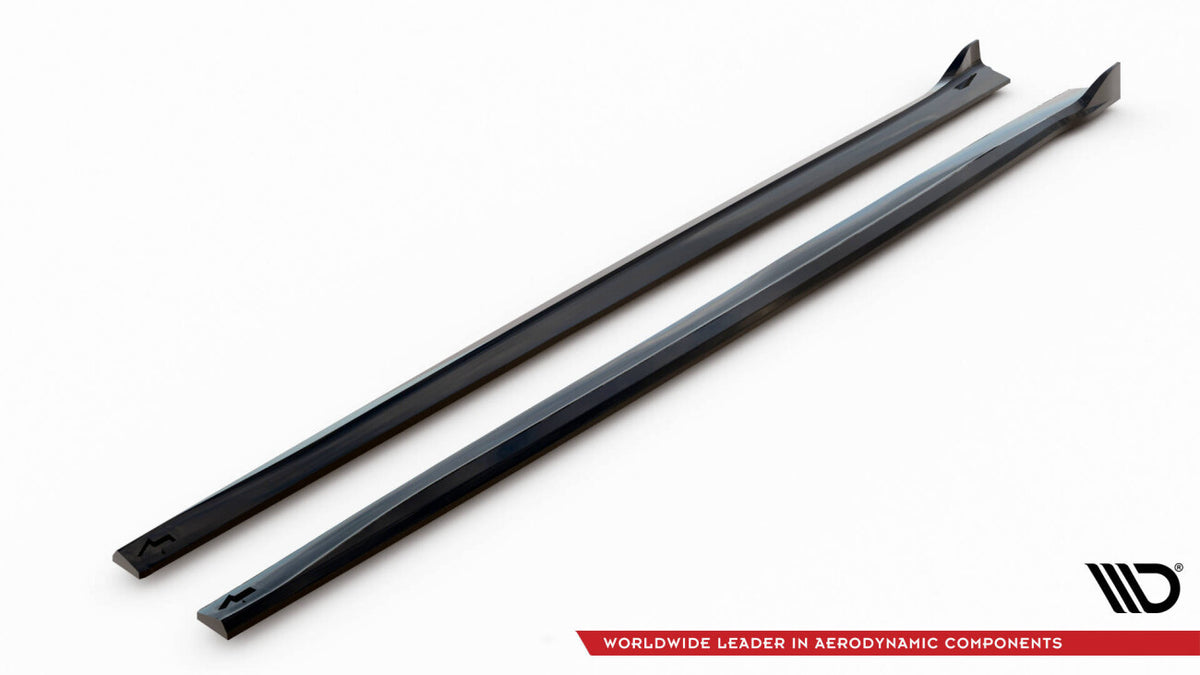 Seitenschweller Ansatz (Paar) V.3 passend für BMW 4er Coupe / Gran Coupe / Cabrio M-Paket F32 / F36 / F33 schwarz Hochglanz