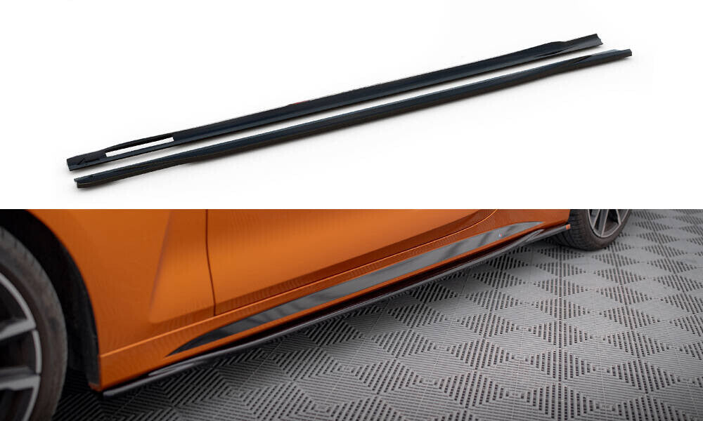 Seitenschweller Ansatz (Paar) V.3 passend für BMW 4er M-Paket / M440i G22 / G23 / G22 FL / G23 FL schwarz Hochglanz