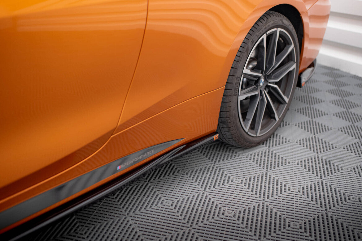 Seitenschweller Ansatz (Paar) V.3 passend für BMW 4er M-Paket / M440i G22 / G23 / G22 FL / G23 FL schwarz Hochglanz