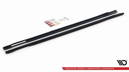 Seitenschweller Ansatz (Paar) V.3 passend für BMW 4er M-Paket / M440i G22 / G23 / G22 FL / G23 FL schwarz Hochglanz