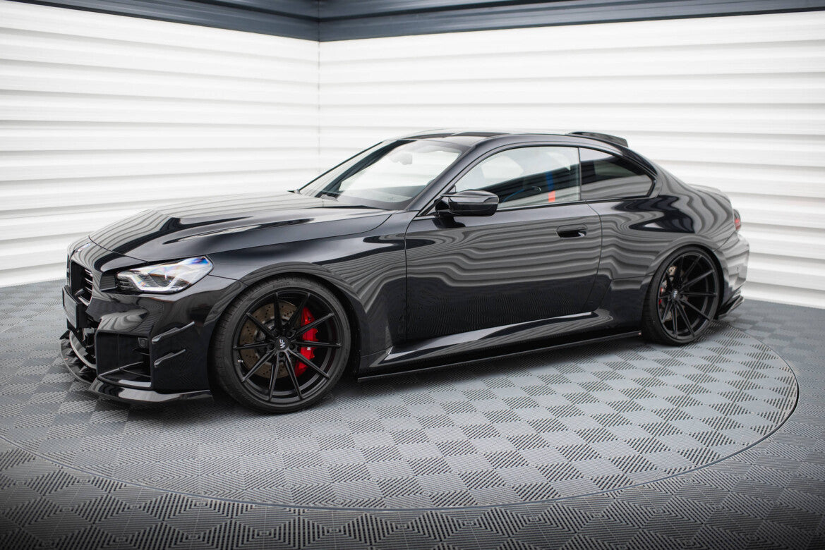 Seitenschweller Ansatz (Paar) V.3 passend für BMW M2 G87 schwarz Hochglanz