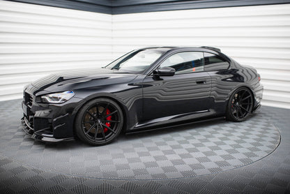 Seitenschweller Ansatz (Paar) V.3 passend für BMW M2 G87 schwarz Hochglanz