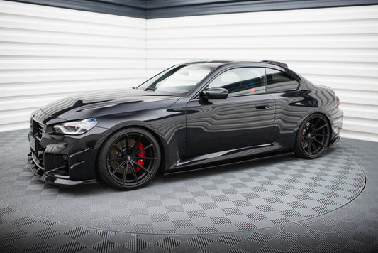 Seitenschweller Ansatz (Paar) V.3 passend für BMW M2 G87 schwarz Hochglanz