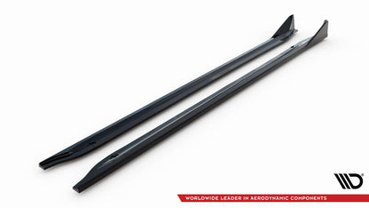 Seitenschweller Ansatz (Paar) V.3 passend für BMW M3 Limousine / Touring G80 / G81 schwarz Hochglanz