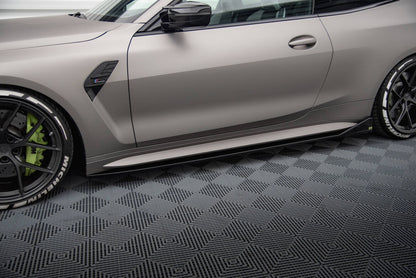 Seitenschweller Ansatz (Paar) V.3 passend für BMW M4 G82 / G82 FL schwarz Hochglanz