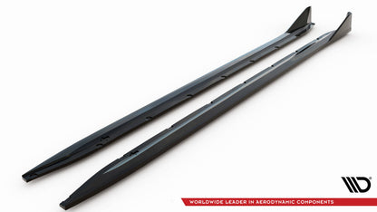Seitenschweller Ansatz (Paar) V.3 passend für BMW M4 G82 / G82 FL schwarz Hochglanz