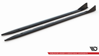 Seitenschweller Ansatz (Paar) V.3 passend für BMW M4 G82 / G82 FL schwarz Hochglanz