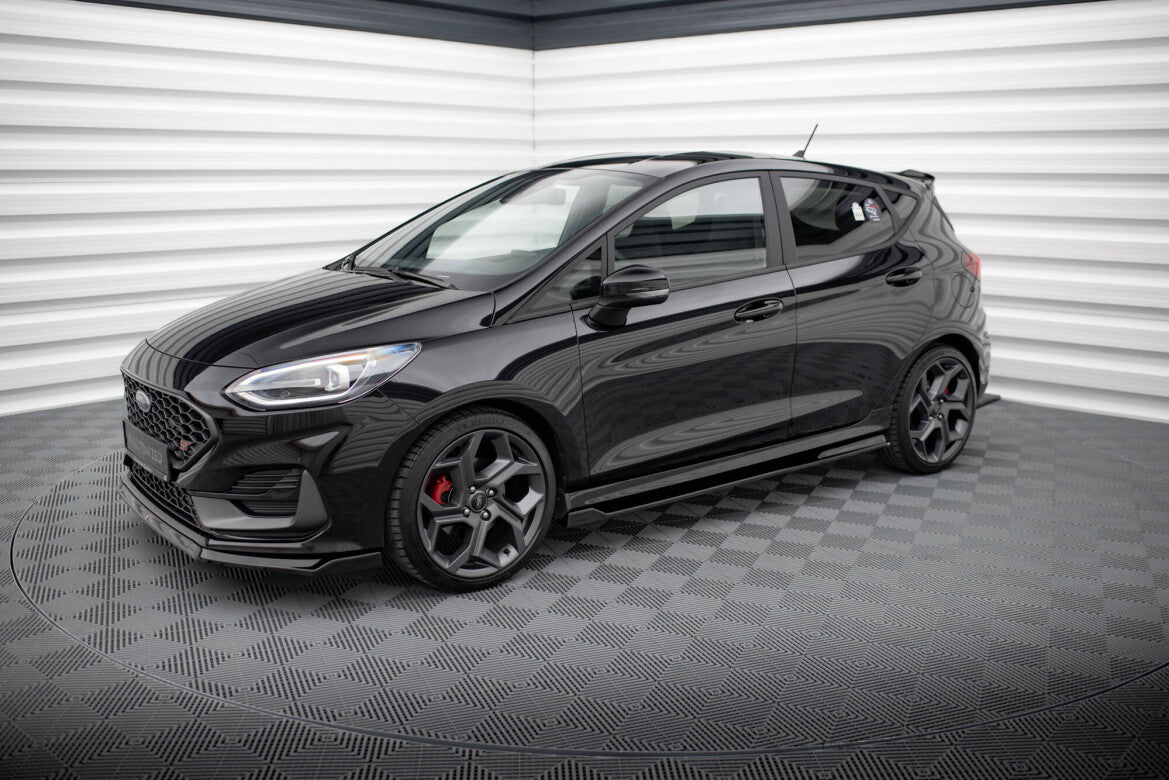 Seitenschweller Ansatz (Paar) V.3 passend für Ford Fiesta Mk8 ST / ST-Line schwarz Hochglanz