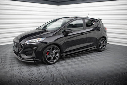 Seitenschweller Ansatz (Paar) V.3 passend für Ford Fiesta Mk8 ST / ST-Line schwarz Hochglanz