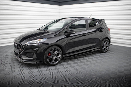 Seitenschweller Ansatz (Paar) V.3 passend für Ford Fiesta Mk8 ST / ST-Line schwarz Hochglanz