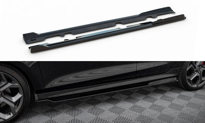 Seitenschweller Ansatz (Paar) V.3 passend für Ford Fiesta Mk8 ST / ST-Line schwarz Hochglanz