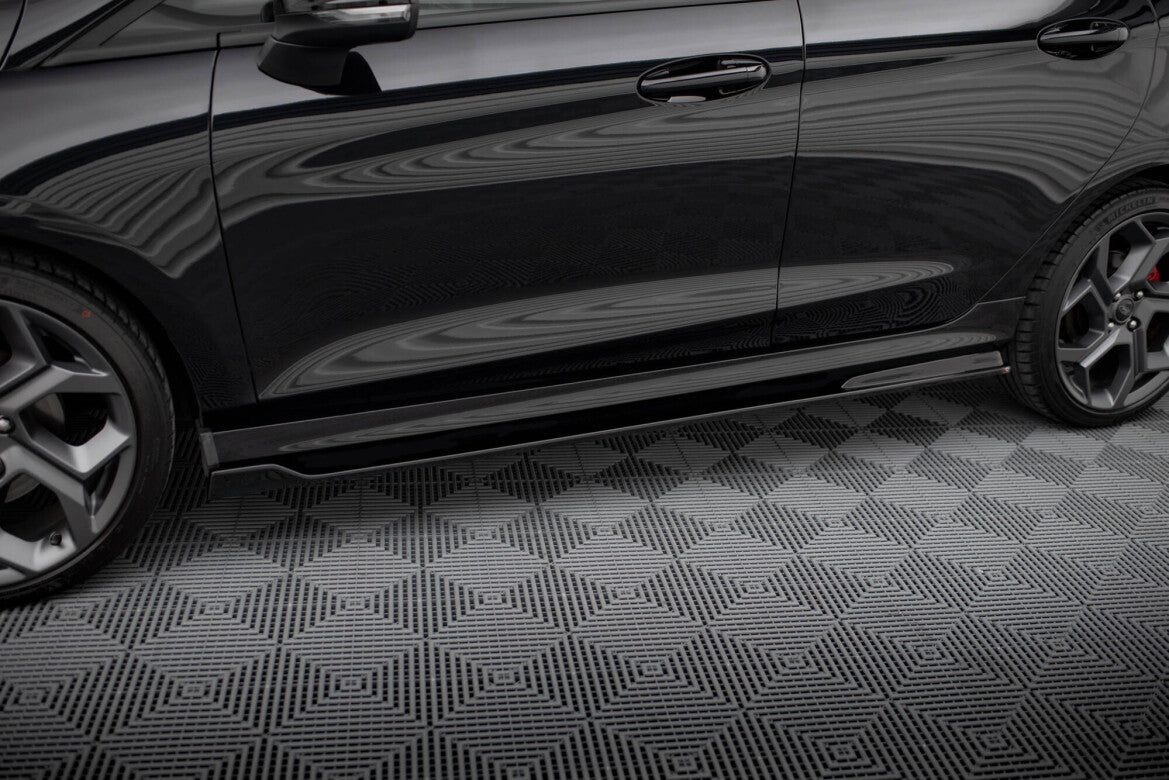 Seitenschweller Ansatz (Paar) V.3 passend für Ford Fiesta Mk8 ST / ST-Line schwarz Hochglanz