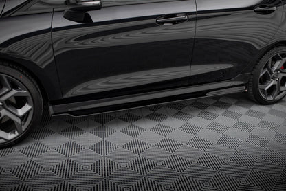 Seitenschweller Ansatz (Paar) V.3 passend für Ford Fiesta Mk8 ST / ST-Line schwarz Hochglanz