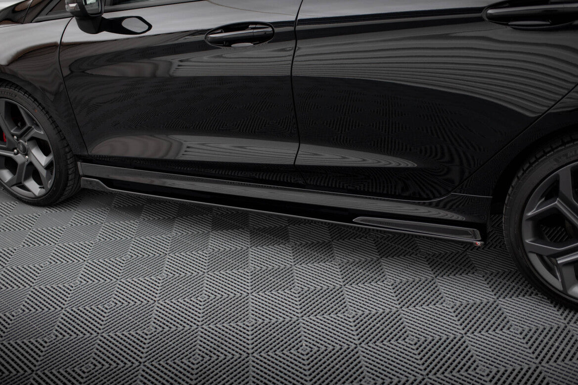 Seitenschweller Ansatz (Paar) V.3 passend für Ford Fiesta Mk8 ST / ST-Line schwarz Hochglanz