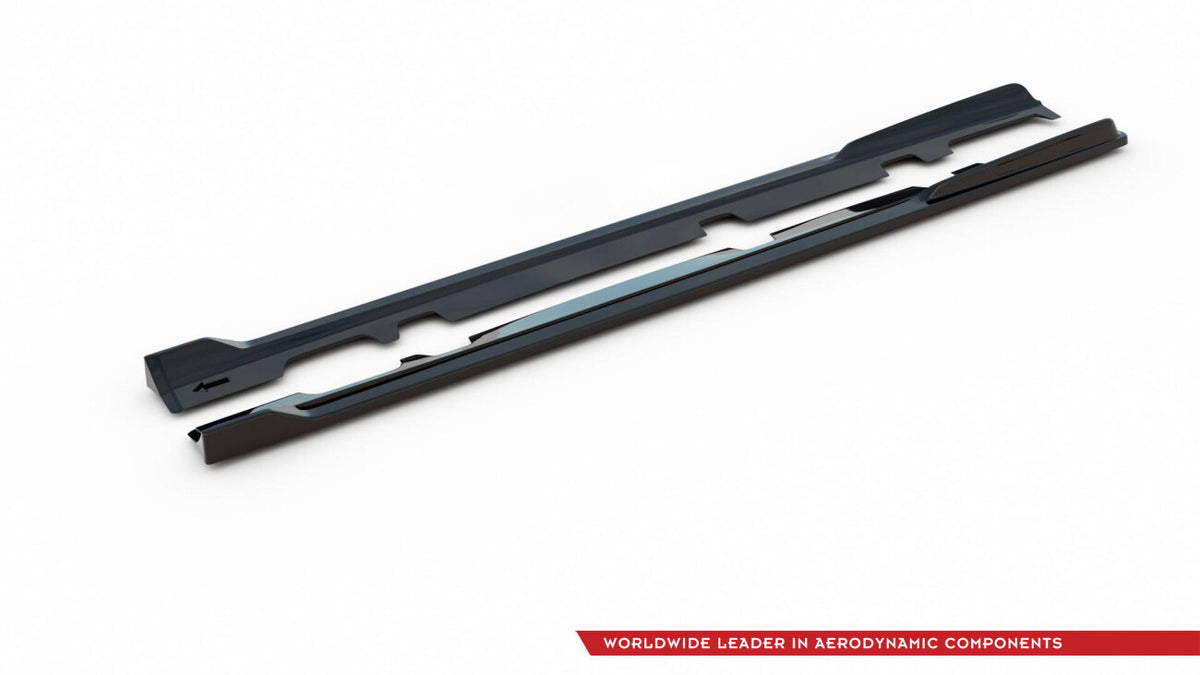 Seitenschweller Ansatz (Paar) V.3 passend für Ford Fiesta Mk8 ST / ST-Line schwarz Hochglanz