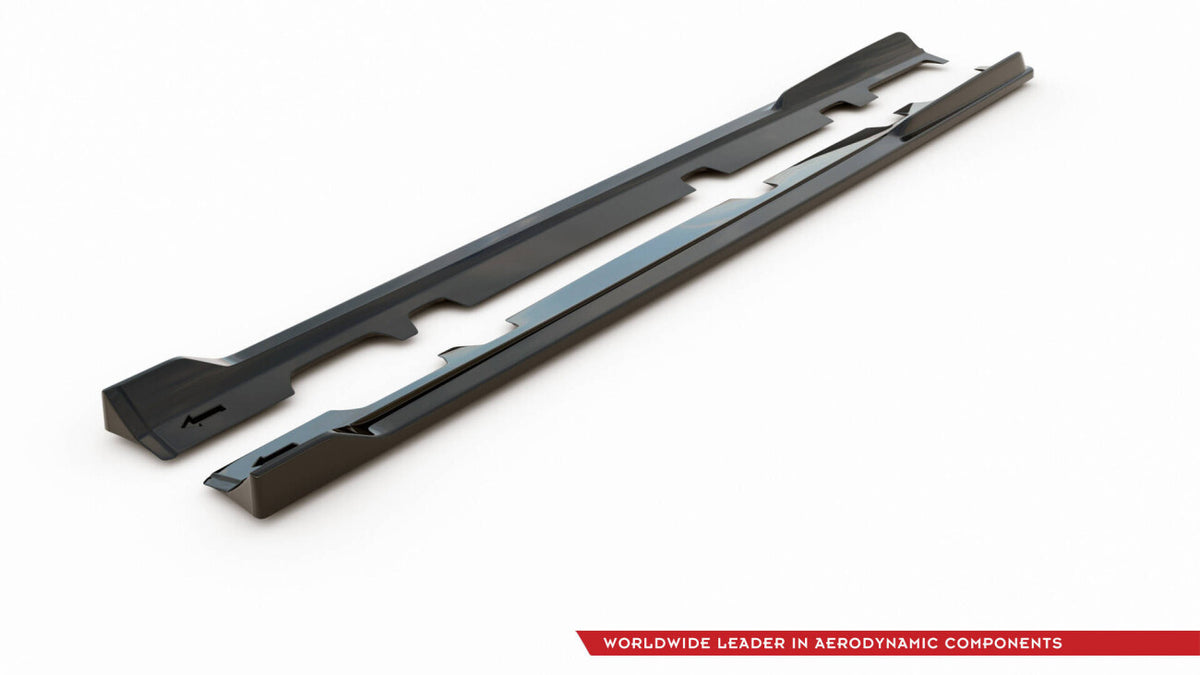 Seitenschweller Ansatz (Paar) V.3 passend für Ford Fiesta Mk8 ST / ST-Line schwarz Hochglanz