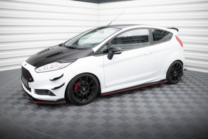 Seitenschweller Ansatz (Paar) V.3 passend für Ford Fiesta ST / ST-Line Mk7 schwarz Hochglanz