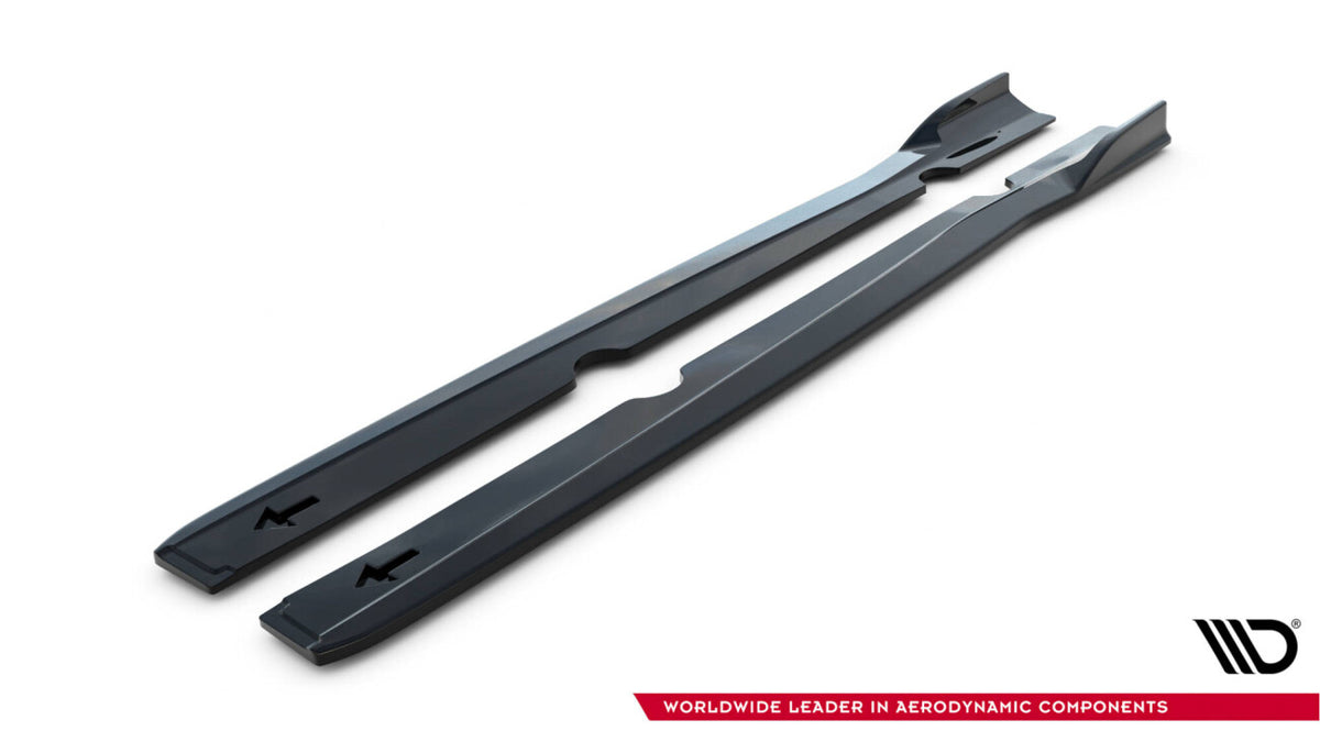 Seitenschweller Ansatz (Paar) V.3 passend für Ford Fiesta ST / ST-Line Mk7 schwarz Hochglanz