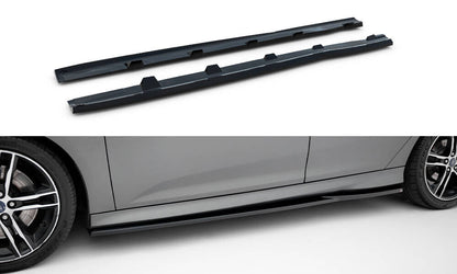 Seitenschweller Ansatz (Paar) V.3 passend für Ford Focus ST Mk3 schwarz Hochglanz